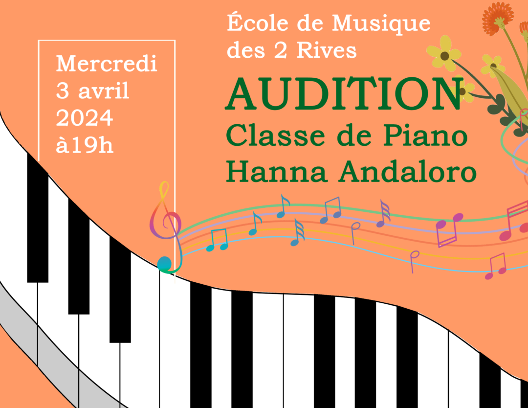 Affiche de l'udition de la classe de piano